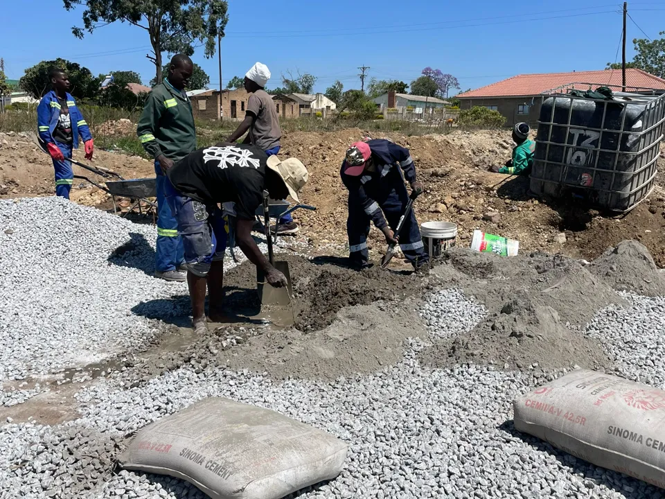 Concrete mixed on site: Mazic Hub site, Chivhu, 12 October 2026